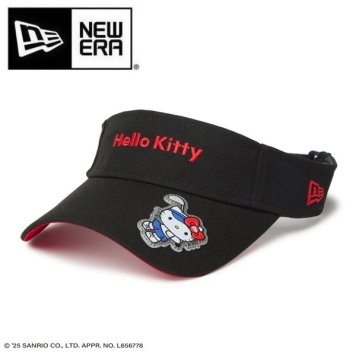 ニューエラ ゴルフ バイザー レディース Women's サンバイザー ロングバイザー HELLO KITTY ブラック New Era Golf (14348593) お誕生日祝い お祝い 記念品 30代 40代 50代 60代 母の日 お母さん 還暦祝い 敬老の日 彼女 人気プレゼント プレゼント