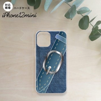 iPhone12mini iPhone12 mini 5.4 スマホケース ハードケース ベルト 青 メンズ レディース nk-i12m-328