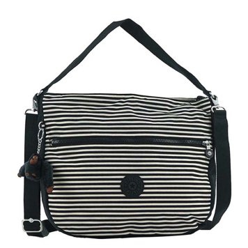 キプリング Kipling ショルダーバッグ K14547 09T FENNA フェナ 2way 斜めがけバッグ MARINE STRIPY B ホワイト＋ネイビー ストライプ柄