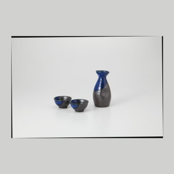 黒水晶　酒器揃（小） 磁器 美濃焼 やきものの里から、暮らしを贈ります。　ギフト 食器 セット テーブルウェア