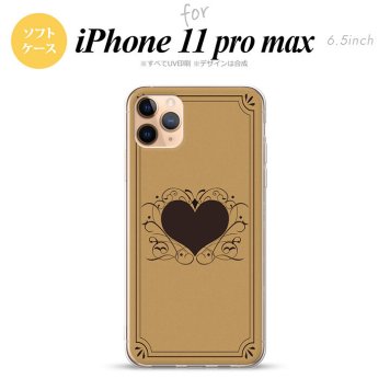iPhone11ProMax iPhone11pro max スマホケース ソフトケース ハート 飾り ベージュ メンズ レディース nk-i11pm-tp613