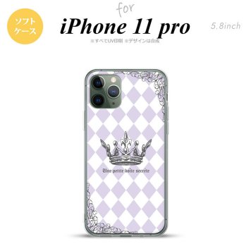iPhone11Pro iPhone11 Pro スマホケース ソフトケース 王冠 紫 メンズ レディース nk-i11p-tp1455