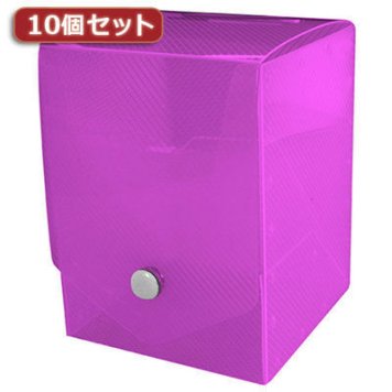 アンサー 【10個セット】トレーディングカード用「トレカデッキケース」 ソフトタイプ (パープル) ANS-TC036PLX10