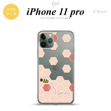 iPhone11Pro iPhone11 Pro スマホケース ソフトケース ハニー クリア 赤 メンズ レディース nk-i11p-tp1686
