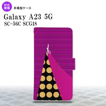 Galaxy A23 GalaxyA23 手帳型スマホケース カバー はさみ ビビット ピンク 2022年 10月発売 nk-004s-a23-dr1345