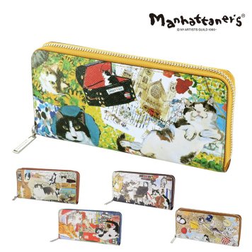 マンハッタナーズ 財布 長財布 ラウンドファスナー ウォレット 小物 雑貨 本革 manhattaner's ライブリーパース 751664(0751654) レディース 誕生日プレゼント ギフト ラッピング無料 【正規代理店】