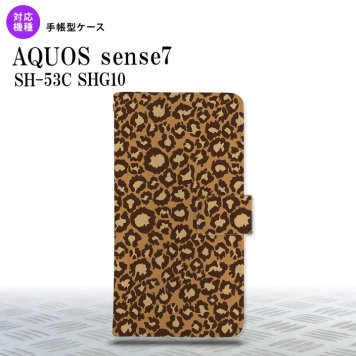 sense7 sense7 手帳型スマホケース カバー 豹柄 茶 2022年 11月発売 nk-004s-sens7-dr898