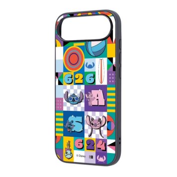 iPhone Air / ディズニー / maru 衝撃吸収 バンパー ハイブリッドケース / スティッチとエンジェル_総柄 ※送料無料(ポスト投函)