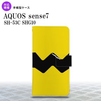 sense7 sense7 手帳型スマホケース カバー ギザギザ 黄 黒 2022年 11月発売 nk-004s-sens7-dr191