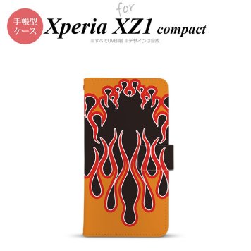 【手帳型 スマホ カバー ケース】【SO02K】【エクスペリア XZ1】手帳型 ケース SO-02K スマホ カバー Xperia XZ1 Compact エクスペリア ファイヤー 黒×赤 nk-004s-so02k-dr1304【メール便送料無料】