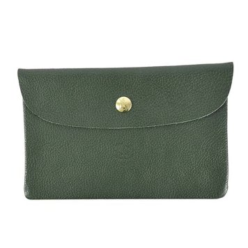 イルビゾンテ IL BISONTE フラットポーチ C0387 P 293 マルチポーチ 小物入れ VERDE グリーン系