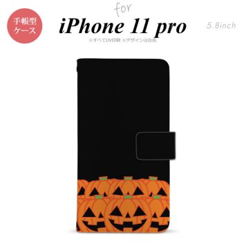 iPhone11Pro iPhone11 Pro 手帳型スマホケース カバー ハロウィン カボチャ オレンジ  nk-004s-i11p-dr403