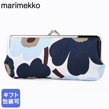 マリメッコ marimekko 小物入れ ポーチ コスメ ペンケース がま口 ミニ ウニッコ ブルーベリー ホワイト コールドブルー 76030 076030 145 北欧雑貨 北欧デザイン 送別会 誕生日 お中元 結婚祝い 結婚式 高級 父の日 母の日【スペシャルラッピング660円(別売り)】 ホワイトデー ネコポス