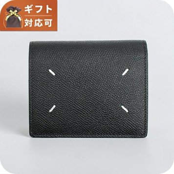 メゾンマルジェラ MAISON MARGIELA 二つ折り財布 二折財布 ミニウォレット SA3UI0007P4745T8013 レディース COMPACT BI FOLD BLACK ブラック