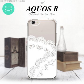 【SH03J】【スマホケース/スマホカバー】【アクオス R】SH03J スマホケース AQUOS R SH-03J カバー アクオス R レース(B) 白 nk-sh03j-725【メール便送料無料】