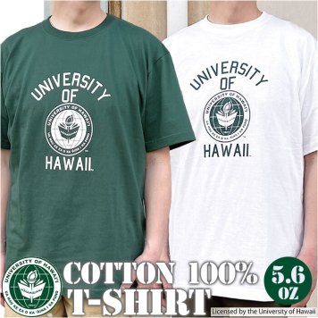 半袖 tシャツ メンズ 通販 Tシャツ ティーシャツ クルーネック 丸首 半袖Tシャツ カットソー カレッジロゴ レディース HAWAII ハワイ トップス カジュアル シンプル おしゃれ かっこいい オシャレ アメリカンカレッジ アメカジ HWAG-006