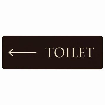 トイレ プレート 木製 TOILET 文字タイプ ブラック ナチュラル 左 矢印 長方形 27x9cm方向案内 進路ドア サインプレート ピクトサイン トイレマーク表示 案内 注意 施設 御手洗 TOILET おしゃれ シンプル 安全対策