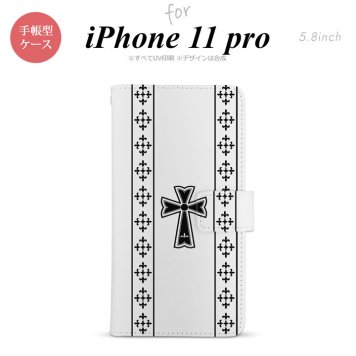 iPhone11Pro iPhone11 Pro 手帳型スマホケース カバー ゴシック クリア 黒  nk-004s-i11p-dr1005
