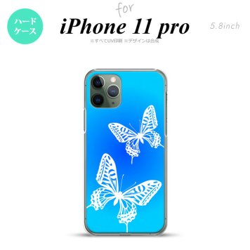 iPhone11Pro iPhone11 Pro スマホケース ハードケース 蝶 青 メンズ レディース nk-i11p-856