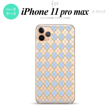 iPhone11ProMax iPhone11pro max スマホケース ハードケース アーガイル クリア 青 メンズ レディース nk-i11pm-1414