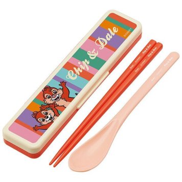 ディズニーレトロ/チップ＆デール 抗菌 音のならないコンビセット 箸18cm スケーター ※送料無料(ポスト投函)