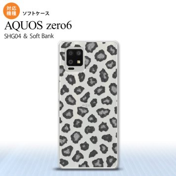 SHG04 SHG04 ZERO6 AQUOS zero6 スマホケース ソフトケース 豹柄 A グレー メンズ レディース nk-zero6-tp027