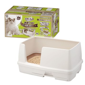 ユニ チャーム デオトイレ快適ワイド本体セットナチュラルアイボリー ナチュラルアイボリー 猫用品 ねこグッズ ペットグッズ ペット用品 猫砂