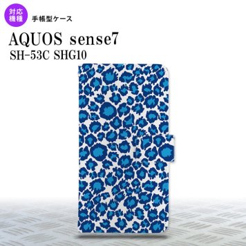 sense7 sense7 手帳型スマホケース カバー 豹柄 青 クリア 2022年 11月発売 nk-004s-sens7-dr895