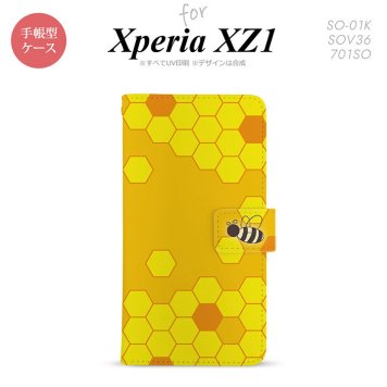 【手帳型 スマホ カバー ケース】【SO01K】【エクスペリア XZ1】手帳型 ケース SO-01K スマホ カバー Xperia XZ1 エクスペリア ハニー 黄 nk-004s-so01k-dr1681【メール便送料無料】