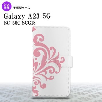 Galaxy A23 GalaxyA23 手帳型スマホケース カバー ダマスク ピンク 2022年 10月発売 nk-004s-a23-dr1033