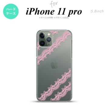 iPhone11Pro iPhone11 Pro スマホケース ハードケース レース 帯 A ピンク メンズ レディース nk-i11p-1095