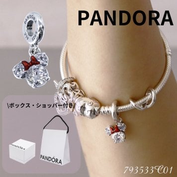 ボックス・ショッパー付 PANDORA(パンドラ) ★ Disney Minnie Mouse Silhouette Dangle Charm ★ ディズニー ミニーマウス シルエット ダングル チャーム ★ ブレスレット カスタマイズ アクセサリー シンプル 日常使い 誕生日 記念日 母の日 プレゼント ギフト｜チャーム 単品