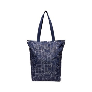 レスポートサック LeSportsac トートバッグ DAILY TOTE 2432 E332 デイリートート TYPE FACE タイプフェイス ネイビー系 ショルダーバッグ 新品