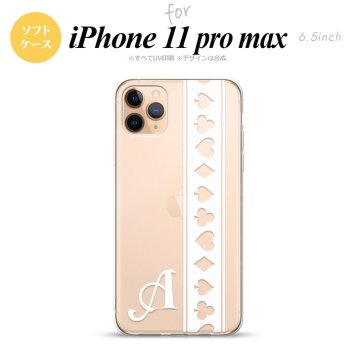 iPhone11ProMax iPhone11pro max スマホケース ソフトケース トランプ 帯 白 クリア +アルファベット メンズ レディース nk-i11pm-tp529i