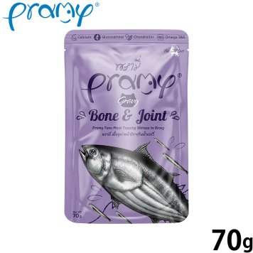 プラミー Pramy キャットフード ウェットフード ツナ・シラス グレイビー ボーン＆ジョイント 70g 無添加 グレインフリー 穀物不使用 パウチ 一般食