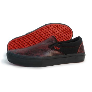 【並行輸入品】バンズ VANS スニーカー メンズ  靴 スケート スリッポン SAW レッド/ブラック VN0A5FCAY25 SKATE SLIP-ON SAW RED/BLACK