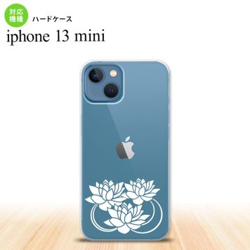 iPhone13mini iPhone13 mini ケース ハードケース 蓮 クリア 白  nk-i13m-501