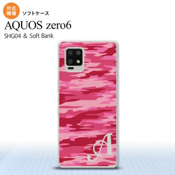 SHG04 SHG04 ZERO6 AQUOS zero6 スマホケース ソフトケース タイガー 迷彩 C ピンク +アルファベット メンズ レディース nk-zero6-tp1164i
