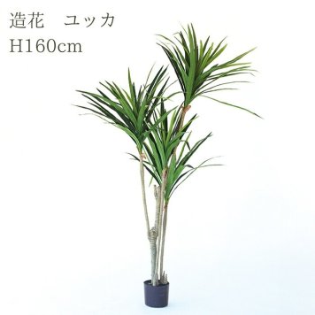 観葉植物 造花 ユッカ BROWN 全高約160cm 大型 フェイクグリーン 本物そっくり おしゃれ インテリア 人工観葉植物 アーティフィシャルグリーン オフィス 店舗 ホテル 開店祝い 室内 青年の木 エレファンティペス フェイク