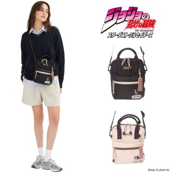 outdoor products ジョジョの奇妙な冒険 イギーモチーフミニショルダー ショルダーバッグ 斜め掛け レディース メンズ ギフト プレゼント ブラック jo01 ODJO01