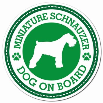 MINIATURE SCHNAUZER ミニチュアシュナウザー グリーン 肉球 カーサイン 車 マグネットステッカー 犬 マグネット 強力 直径13cm 丸型 おしゃれ かわいい ドラレコステッカー 安全対策 危険運転 煽り運転 アニマル 動物 犬種別 屋外 防水 屋内 肉球マーク