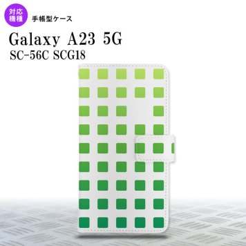 Galaxy A23 GalaxyA23 手帳型スマホケース カバー スクエア ドット 緑 2022年 10月発売 nk-004s-a23-dr1367