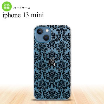 iPhone13mini iPhone13 mini ケース ハードケース ダマスク B クリア 黒  nk-i13m-1026