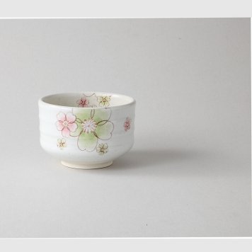 モダン桜茶碗(グリーン) 陶器 美濃焼 やきものの里から、暮らしを贈ります。　ギフト 食器 セット テーブルウェア