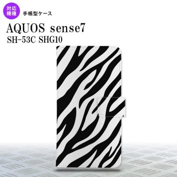 sense7 sense7 手帳型スマホケース カバー ゼブラ 黒 2022年 11月発売 nk-004s-sens7-dr021