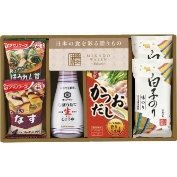 味香門和膳 ゆかり [26-2879-010] MKY-15N 調味料ギフト 生しょうゆ 味のり かつおだし おみそ汁 詰め合わせ 贈り物 御中元 御歳暮 内祝い 出産 結婚 お返し ギフト