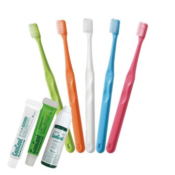 Ci700 歯ブラシ 極薄ヘッド (超先細+フラット毛) Mふつう 5本《★歯周病予防3点セットのおまけ付＞コンクール F(7ml)＋ジェルコート F(約5g)＋コンクールリペリオ(約5g)》（メール便3点まで）【メール便送料無料】(※日時指定不可)
