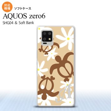 SHG04 SHG04 ZERO6 AQUOS zero6 スマホケース ソフトケース ホヌ ティアレ ベージュ +アルファベット メンズ レディース nk-zero6-tp1081i