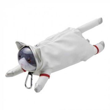 ペンケース 猫 筆箱 アストロキャット ハチワレ 宇宙服 ぬいぐるみ風 ポーチ 雑貨 文房具 筆記用具 収納 小物入れ カラビナ付き おしゃれ かわいい ギフト プレゼント セトクラフト