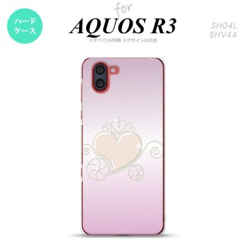 SH-04L SHV44 R3 AQUOS R3 スマホケース カバー ハート E ピンク nk-r3-320